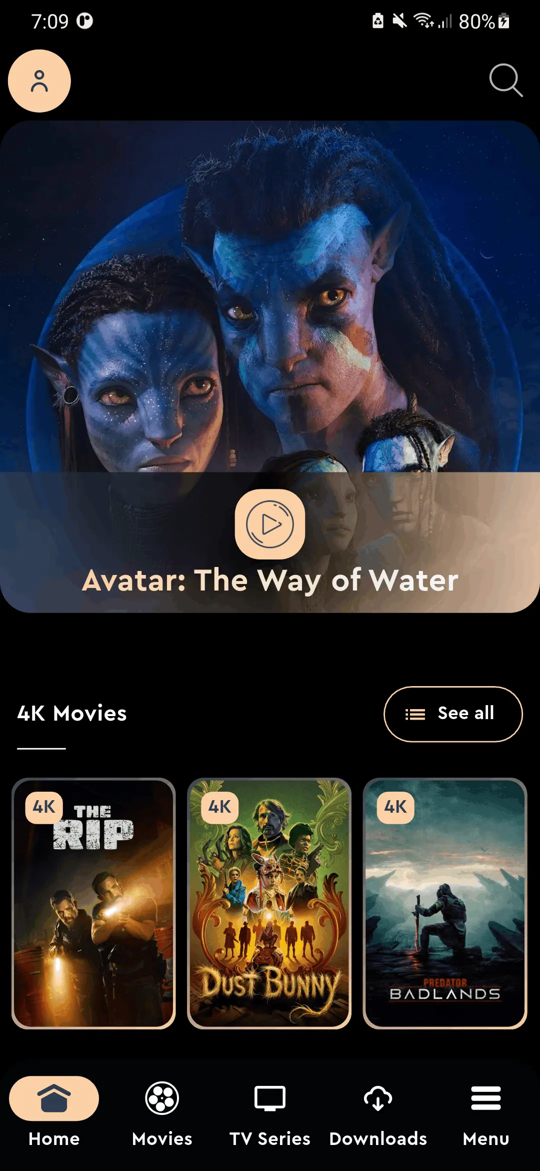 HDO Box app screenshot - Home Screen